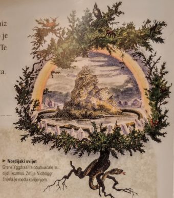 Yggdrasill, drvo života iz nordijske mitologije, bio je divovski jasen koji je povezivao kraljevstva bogova, ljudi te podzemni svijet. Iz njegova korijena potekao je izvor iz kojega su nastale rijeke.